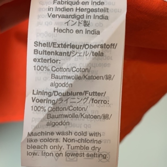 J. Crew Classic Floral Block Ruffle V Neck Orange Summer Top Size Small - Picture 10 of 16